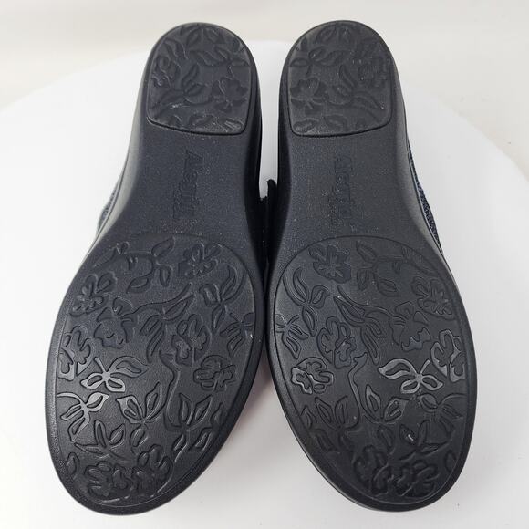 Alegria Lauryn Comfort Loafer Women EU38/US8-8.5 Wide Metallic Blue Leather - Picture 14 of 14